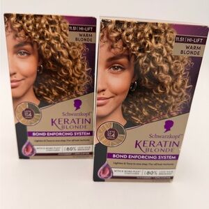 2 Boxes Schwarzkopf Keratin Blonde Hair Color - Warm Blonde